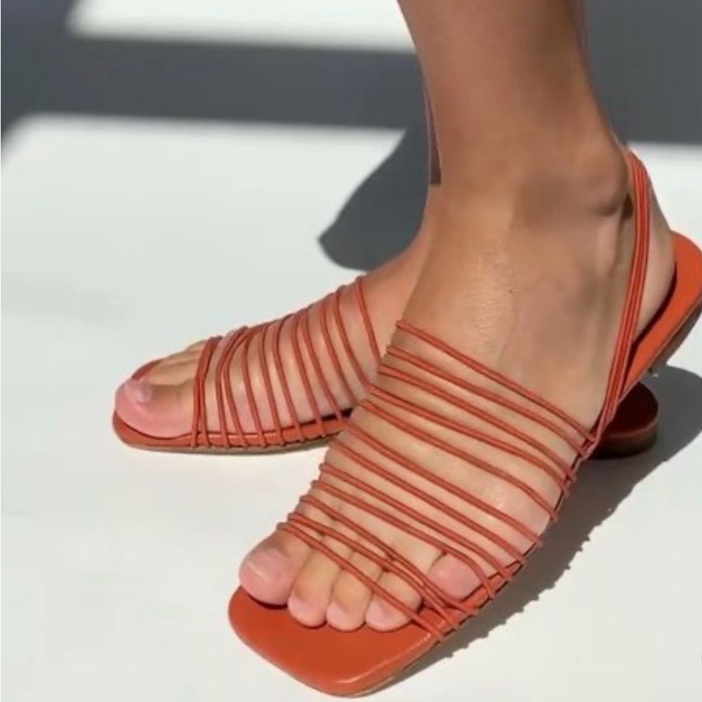 Sleeper Terra-Cotta Macaroni Strappy Sandals Size 40 US 10 New